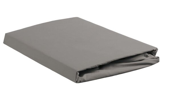 Ambiante Spannbettlaken Cotton Uni HL_Grey_UV_UV_90x210/220 /220 cm Steghöhe: 35 cm 1 90 x 210 Grau