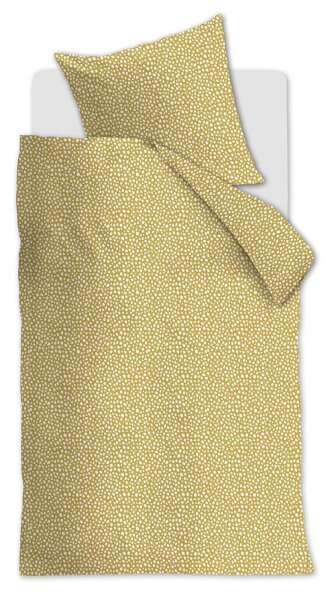 Ambiante Bettwäsche Harley_Yellow_ _UV_155x220 + 1x 1 , 1 155 x 220 cm, 80 x 80 cm gelb