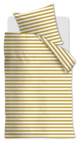 Ambiante Bettwäsche Orsin_Yellow_ _UV_135x200 + 1x 1 , 1 135 x 200 cm, 80 x 80 cm gelb
