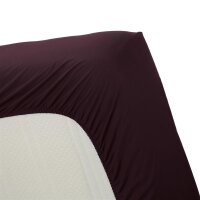 Ambiante Spannbettlaken Cotton Uni HL_Dark Red_UV_UV_160x210/220 /220 cm Steghöhe: 35 cm 1 160 x 210 rot