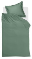 Ambiante Satin Bettwäsche Uni_Green_ _UV_155x220 +...
