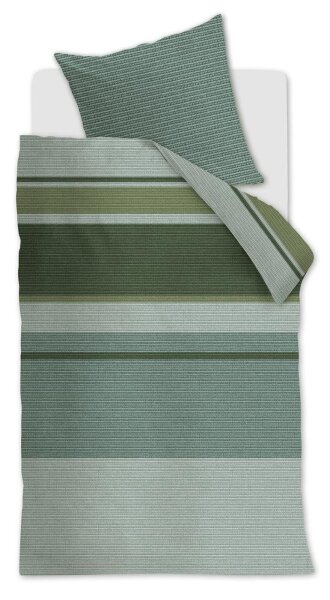 At Home by Beddinghouse Bettwäsche Comprise_Green_ _UV_155x220 + 1x 1 , 1 155 x 220 cm, 80 x 80 cm