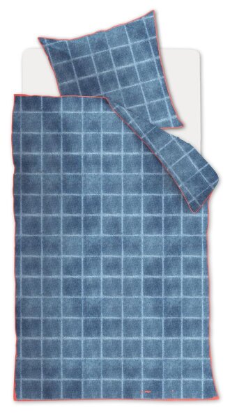 At Home by Beddinghouse Bettwäsche nim_Blue_ _UV_155x220 + 1x 1 , 1 155 x 220 cm, 80 x 80 cm blau