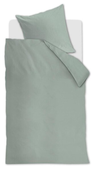 At Home by Beddinghouse Bettwäsche Easy_Light Green_ _UV_155x220 + 1x 1 , 1 155 x 220 cm, 80 x 80 cm grün