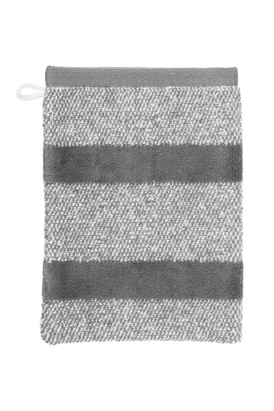 Beddinghouse Heimtextilie Waschlappen Sheer Stripe_Anthracite_UV_UV_16x22 3 x Waschlappen 16 x 22 cm grau