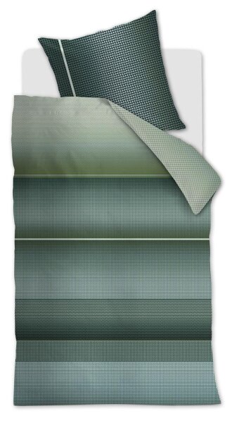 Beddinghouse Bettwäsche Charlottesville_Blue Green_ _UV_135x200 + 1x 1 , 1 135 x 200 cm, 80 x 80 cm blau