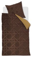 Beddinghouse Bettwäsche Parsons_Gold_ _UV_155x220 + 1x 1 , 1 155 x 220 cm, 80 x 80 cm goldfarben