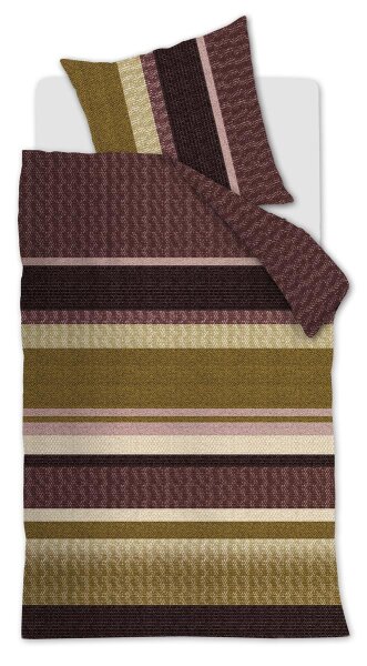 Beddinghouse Bettwäsche Jorren_Dark Red_ _UV_155x220 + 1x 1 , 1 155 x 220 cm, 80 x 80 cm rot