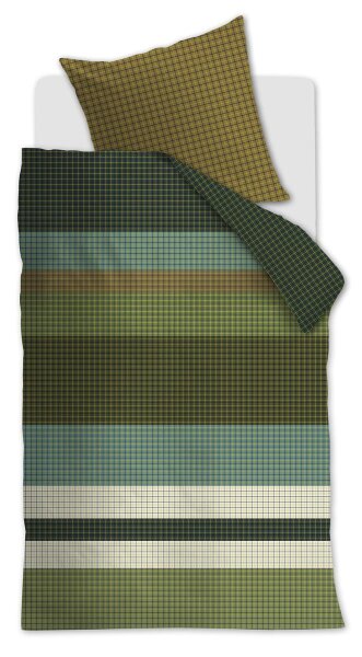 Beddinghouse Bettwäsche Juno_Green_ _UV_135x200 + 1x 1 , 1 135 x 200 cm, 80 x 80 cm grün