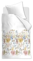 Beddinghouse Bettwäsche Flowerfields_White_ _UV_155x220 + 1x 1 , 1 155 x 220 cm, 80 x 80 cm weiß
