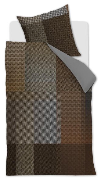 Beddinghouse Bettwäsche Harris_Brown_ _UV_135x200 + 1x 1 , 1 135 x 200 cm, 80 x 80 cm braun