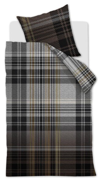 Beddinghouse Bettwäsche Hue_Brown_ _UV_155x220 + 1x 1 , 1 155 x 220 cm, 80 x 80 cm braun