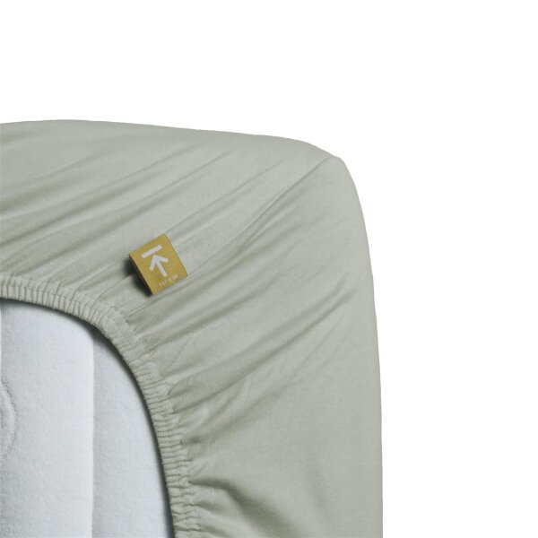 Beddinghouse Jersey Spannbettlaken HL_Grey Green_UV_UV_90x200/220 /220 cm, Pocket pth: 40 cm 1 90 x 200 Grau