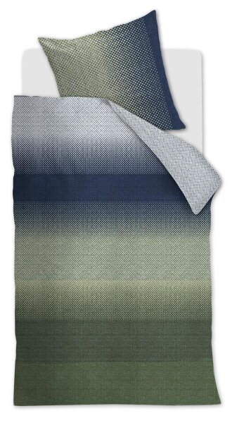 Beddinghouse Bettwäsche Duco_Blue Green_ _UV_155x220 + 1x 1 , 1 155 x 220 cm, 80 x 80 cm blau