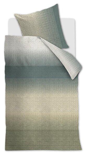 Beddinghouse Bettwäsche Duco_Grey Green_ _UV_155x220 + 1x 1 , 1 155 x 220 cm, 80 x 80 cm Grau