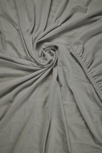Beddinghouse Jersey Spannbettlaken TD_Light Grey_UV_UV_100x200/220 /220 cm, Pocket pth: 25 cm 1 Topper- 100 x 200 Grau