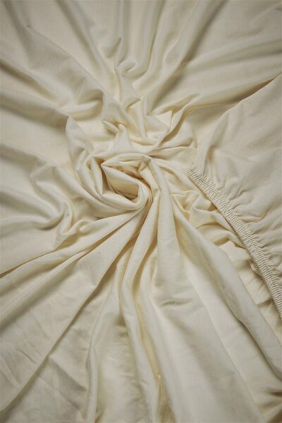Beddinghouse Jersey Spannbettlaken TD_Off-white_UV_UV_100x200/220 /220 cm, Pocket pth: 25 cm 1 Topper- 100 x 200 weiß