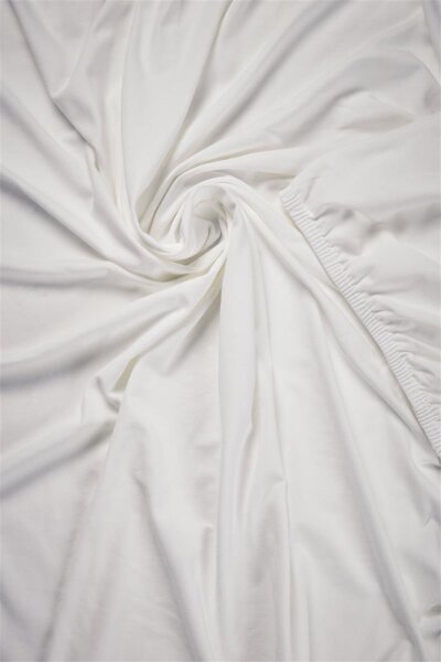 Beddinghouse Jersey Spannbettlaken TD_White_UV_UV_100x200/220 /220 cm, Pocket pth: 25 cm 1 Topper- 100 x 200 weiß