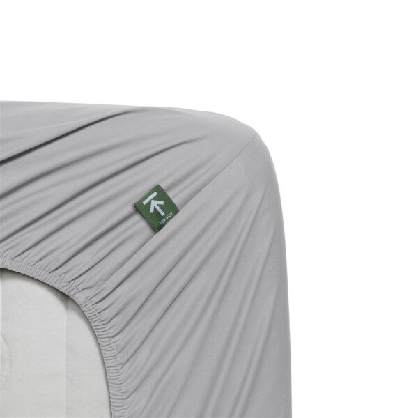 Beddinghouse Spannbettlaken Percale Cotton TDS_Light Grey_UV_UV_180x220 , Pocket pth: 25 cm, Split: 85 cm 1 Splittopper