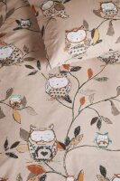 Beddinghouse x Hanneke de Jager Bettwäsche Owlsome_Pink_ _UV_135x200 + 1x 1 , 1 135 x 200 cm, 80 x 80 cm rosa