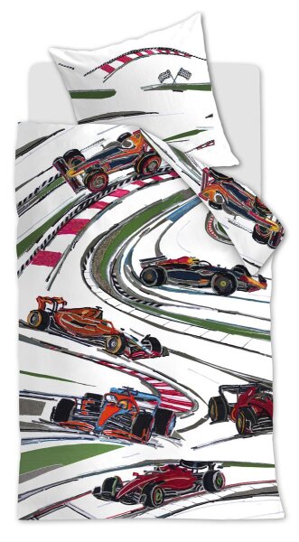 Beddinghouse x Hanneke de Jager Bettwäsche Full Throttle_Multi_ _UV_135x200 + 1x 1 , 1 135 x 200 cm, 80 x 80 cm bunt