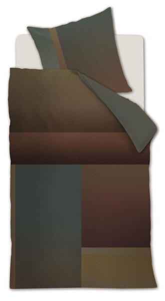 Beddinghouse x Fiep Amsterdam Bettwäsche Sloane Square_Olive Green_ _UV_155x220 + 1x 1 , 1 155 x 220 cm, 80 x 80 cm bunt
