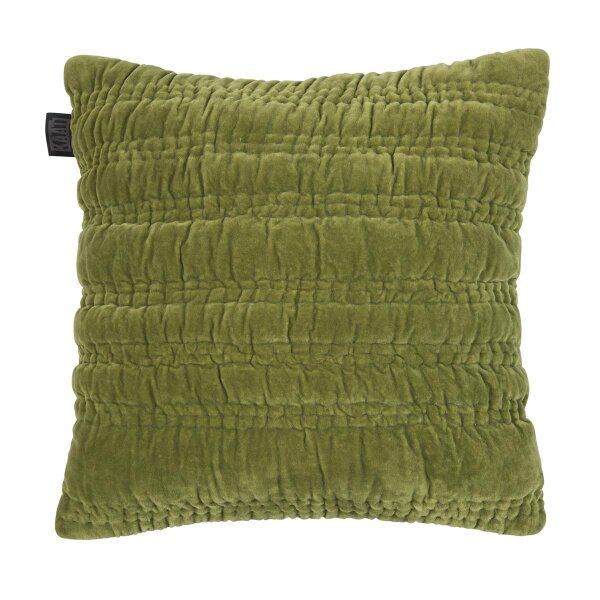 KAAT Amsterdam Kissen ko Quilta_Olive Green_UV_UV_43x43 1 Zier 43 cm x 43 cm grün