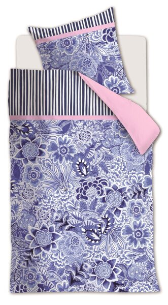 Oilily Bettwäsche Florence_Blue_ _UV_135x200 + 1x 1 , 1 135 x 200 cm, 80 x 80 cm blau