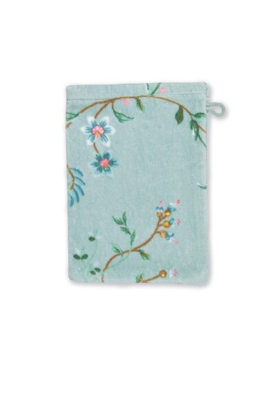 PiP Studio Heimtextilie Waschlappen Les Fleurs_Blue_UV_UV_16x22 3 x Waschlappen 16 x 22 cm blau