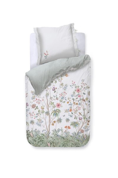 PiP Studio Bettwäsche Il Paradiso_White_ _UV_155x220 + 1x 1 , 1 155 x 220 cm, 80 x 80 cm weiß