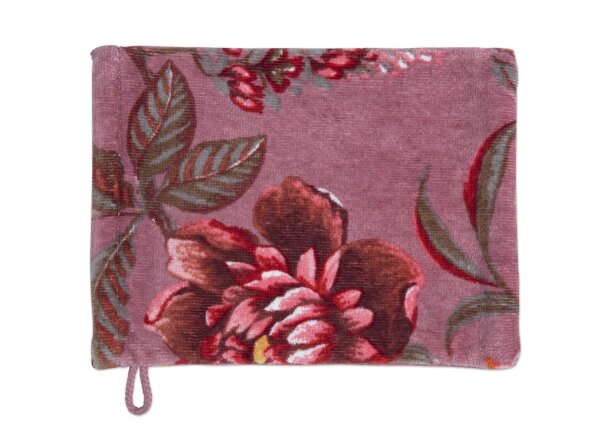 Pip Studio Waschlappen Secret Garden_Mauve_UV_UV_16x22 16 x 22 cm 3 x Waschlappen