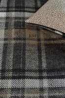 Rivièra Maison Bettwäsche Cozy Check_Brown_ _UV_135x200 + 1x 1 , 1 135 x 200 cm, 80 x 80 cm braun