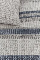 Rivièra Maison Bettwäsche Rattan Stripes_Blue Grey_ _UV_135x200 + 1x 1 , 1 135 x 200 cm, 80 x 80 cm Grau
