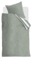 Rivièra Maison Bettwäsche Lindy Lines_Grey Green_ _UV_155x220 + 1x 1 , 1 155 x 220 cm, 80 x 80 cm Grau