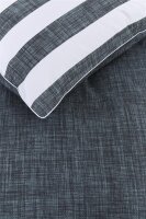 Rivièra Maison Bettwäsche Lindy Lines_Navy_ _UV_155x220 + 1x 1 , 1 155 x 220 cm, 80 x 80 cm blau
