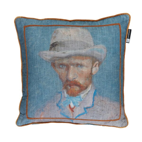 Beddinghouse x Van Gogh Museum Kissen ko Self Portrait Vincent_Blue_UV_UV_50x50 1 Zier 50 x 50 cm blau