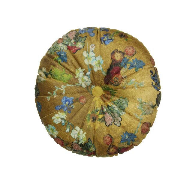 Beddinghouse x Van Gogh Museum Kissen ko Boule Fleurs Cushion_Gold_UV_UV_Dia 40cm diameter 40 cm 1 Zier Rund 40 cm