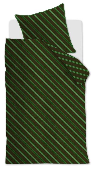 vtwonen Bettwäsche Diagonal_Green_ _UV_155x220 + 1x 1 , 1 155 x 220 cm, 80 x 80 cm grün