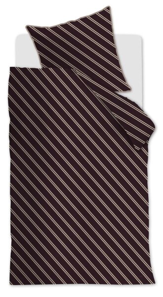 vtwonen Bettwäsche Diagonal_Dark Red_ _UV_155x220 + 1x 1 , 1 155 x 220 cm, 80 x 80 cm rot