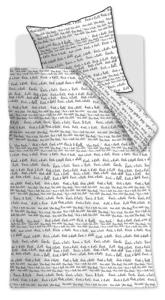 vtwonen Bettwäsche Rock&Roll_Black_ _UV_155x220 + 1x 1 , 1 155 x 220 cm, 80 x 80 cm schwarz