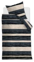 vtwonen Bettwäsche Painted Stripe_Black_ _UV_155x220 + 1x 1 , 1 155 x 220 cm, 80 x 80 cm schwarz