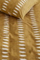 vtwonen Bettwäsche Ikat_Ochre_ _UV_155x220 + 1x 1 , 1 155 x 220 cm, 80 x 80 cm gelb