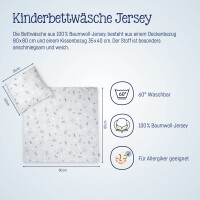 Julius Zöllner Savanne grau Bettwäsche Jersey 80x80+35x40