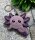 Schlüsselanhänger Mini Anhänger Geschenk Cartoon Schlüsselanhänger 6 cm Silikon Schlüsselanhänger für Handyhülle Charme Rucksack Geschenk Schlüsselanhänger Kawaii Kuties Axolotl lila