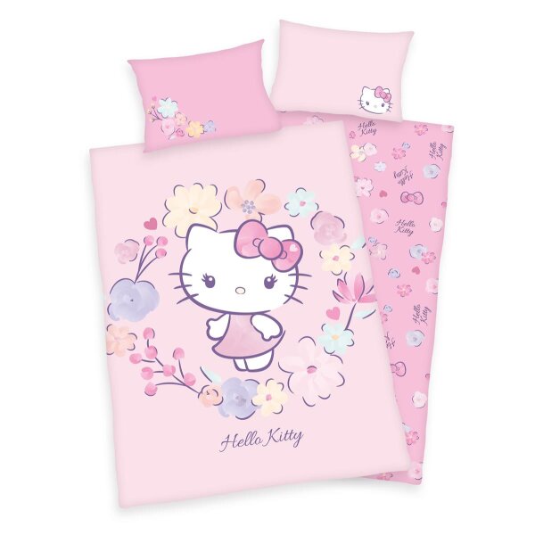 Herding Hello Kitty BIO-Bettwäsche GOTS Bettwäsche 40/60 Hoteleinschl.+100/135 cm MRV unten