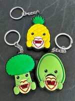 Schlüsselanhänger  Mini Anhänger Geschenk Cartoon Schlüsselanhänger Silikon Schlüsselanhänger für Handyhülle Charme Rucksack Geschenk SA Love Hearts Avocado
