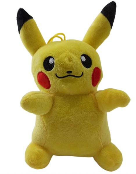 Pokemon Kuscheltier Pokemon Pikachu Pl&uuml;schtier XXL 19 cm Stofftier Anime Kawaii Plush Stofftier Cute Plushie Halloween Weihnachten Geschenke f&uuml;r Kinder (Pikachu Augen auf)