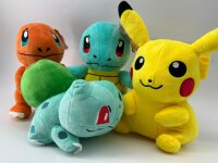Pokemon Kuscheltier Pokemon Pikachu Pl&uuml;schtier XXL 19 cm Stofftier Anime Kawaii Plush Stofftier Cute Plushie Halloween Weihnachten Geschenke f&uuml;r Kinder (Pikachu Augen auf)