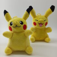 Pokemon Kuscheltier Pokemon Pikachu Pl&uuml;schtier XXL 19 cm Stofftier Anime Kawaii Plush Stofftier Cute Plushie Halloween Weihnachten Geschenke f&uuml;r Kinder (Pikachu Augen zu)