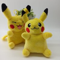 Pokemon Kuscheltier Pokemon Pikachu Pl&uuml;schtier XXL 19 cm Stofftier Anime Kawaii Plush Stofftier Cute Plushie Halloween Weihnachten Geschenke f&uuml;r Kinder (Pikachu Augen zu)
